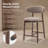 Vannie Upholstered Counter Stool with Solid Wood Frame-533353847