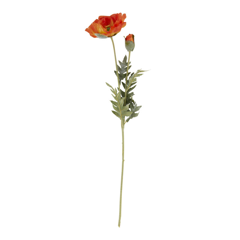 Ensemble de 12 fleurs de coquelicots, Orange