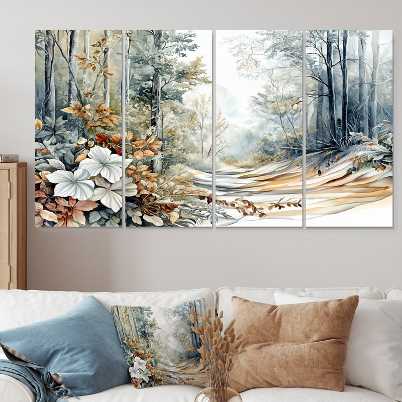 Ensemble d'art mural sur toile vert et brun Bath Haven II, H 28 po x l 48 po