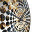 Horloge murale fleurs et or 3D-101234282
