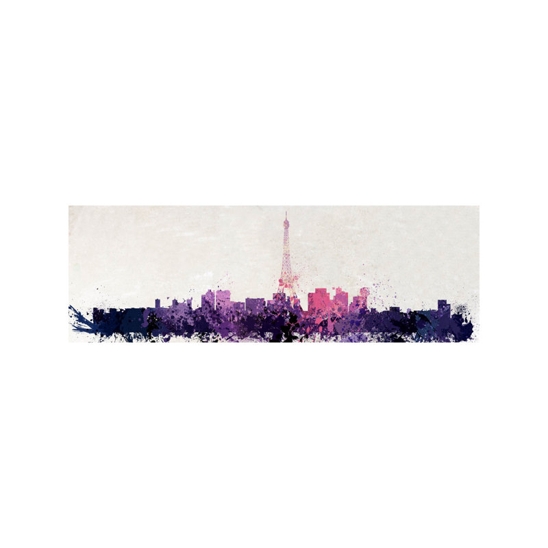 Paris - No Frame Panoramic Print on Canvas, 121.92 cm H x 40.64 cm W x 1.91 cm D