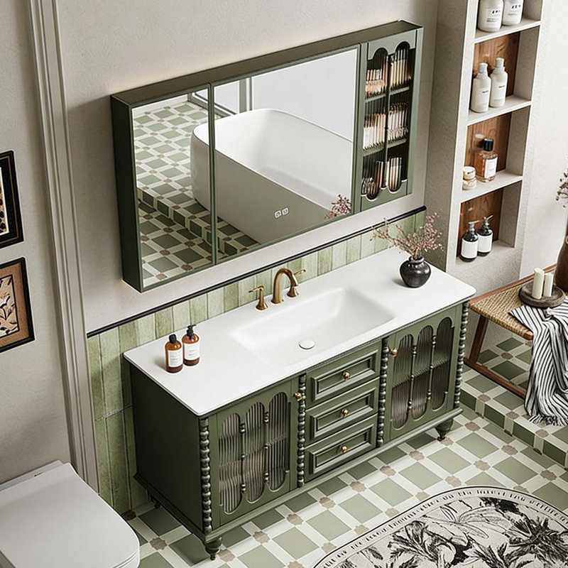 Meuble-lavabo à grande capacité de style français