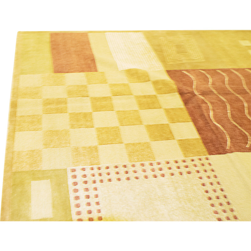 Tapis beige et rouille de haute qualité noué à la main