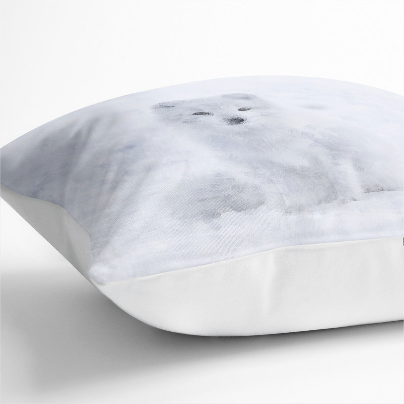 Square Cushion, 40cm H x 40cm W x 15cm D, White