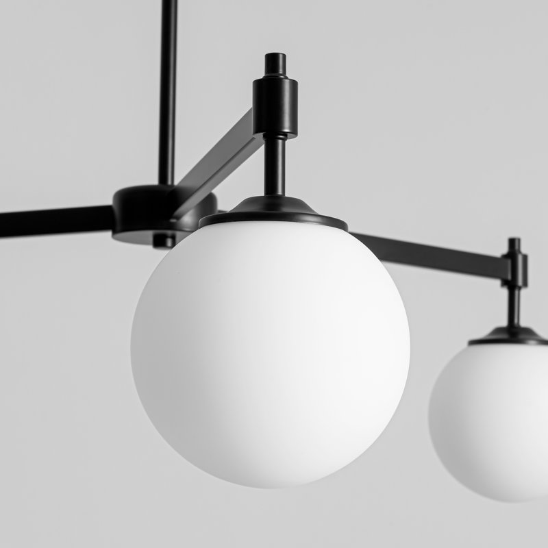 Lustre linéaire à 3 lumières AstralArc, Noir mat