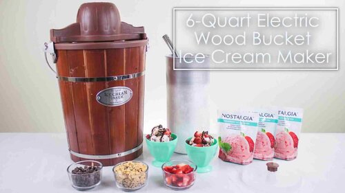 Nostalgia Vintage 6-Quart Electric Ice Cream Maker in the Ice Cream Makers  department at