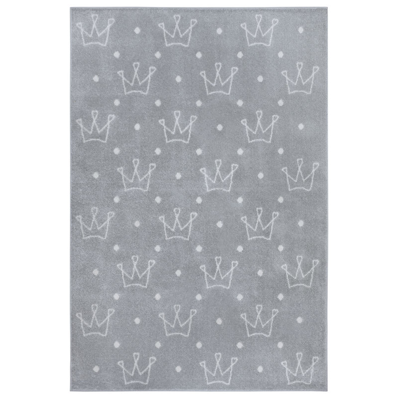 Adventures Children Grey Indoor/Outdoor Rug, Rectangular 120 x 170cm