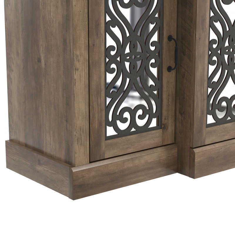 Ariba Transitional Sideboard Set Of 2, Knotty Oak