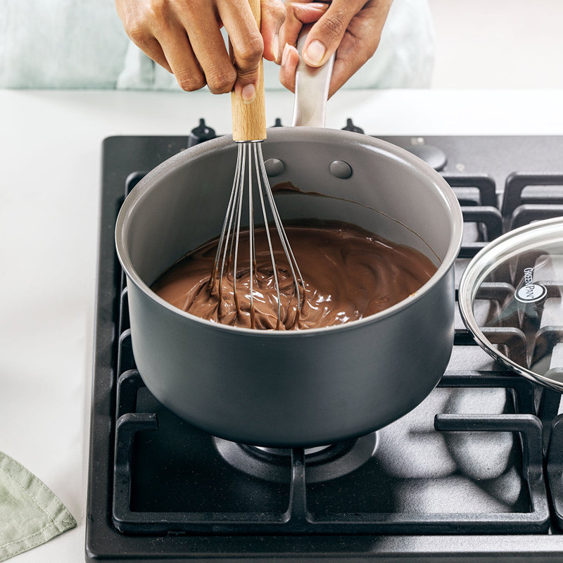 GreenPan Chatham Healthy Ceramic Non-stick Covered Saucepan, 3 Quart, Gray