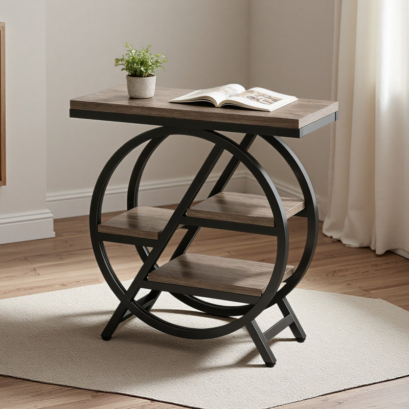 Table de chevet, table de bout compacte, table d'appoint, Gris
