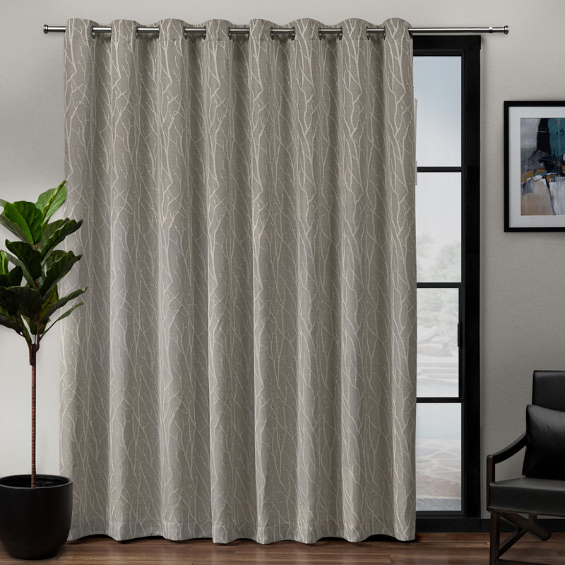 Prower Room Darkening Curtain Single Panel, Natural, 108" W x 84" L
