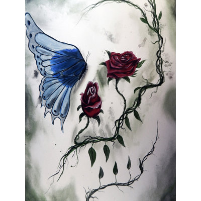 Floral Face - reproduction sur toile