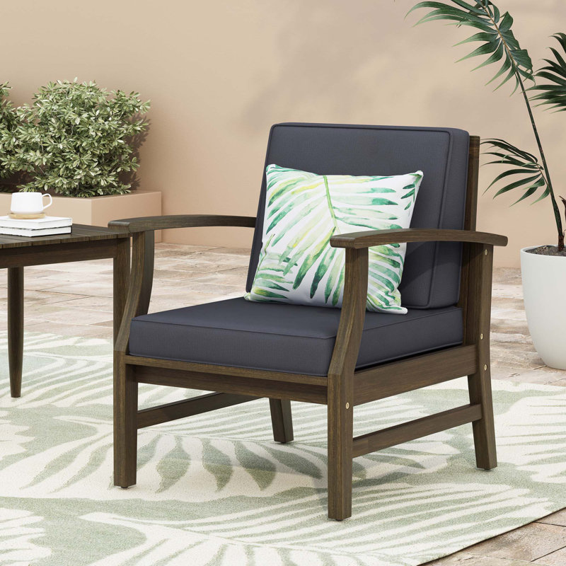 Fauteuil club Perla, Brun, Gris foncé