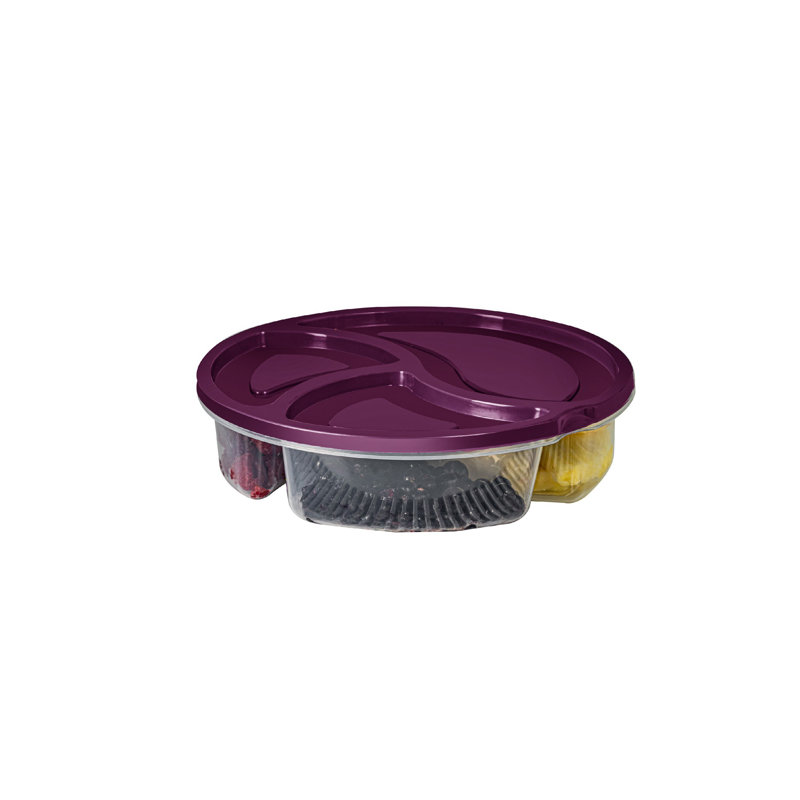 Durable Storage Box Set (6 Pieces), Purple, 8.3 x 8.3 x 2.0 inches | 100% BPA-Free Plastic, Dishwasher Safe | Ideal for Organizing Home, Office & Craft Supplies, Space-Saving and Versatile Design