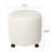 Round Storage Ottoman With Tray Top And Casters