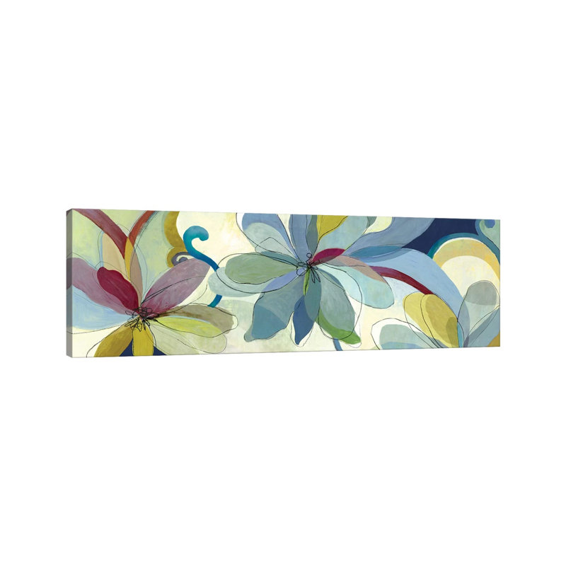 Silk Flowers I by Aimee Wilson - Wrapped Canvas Panoramic Painting, 30.48 cm H x 91.44 cm W x 1.91 cm D