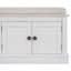 Banc de rangement avec 4 portes et tablettes réglables, banc à chaussures avec coussin amovible pour le salon, vestibule (blanc)-1362401455