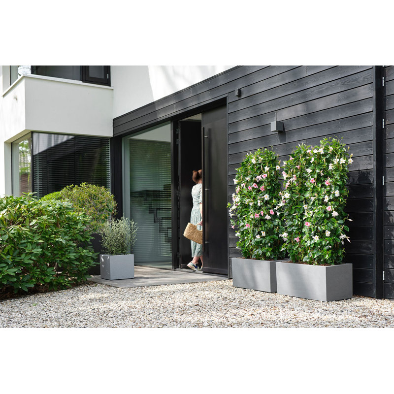 Vivo Next Square Planter Box, 37cm H x 39cm W x 39cm D, Living Concrete