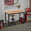 48" Adjustable Workbench, Garage Mobility Feature, Rubber Wood Tabletop, Metal Wheels, 2000 Lbs Capacity, Ergonomic Extraordinary Workbench For Garage, Surface, Choice