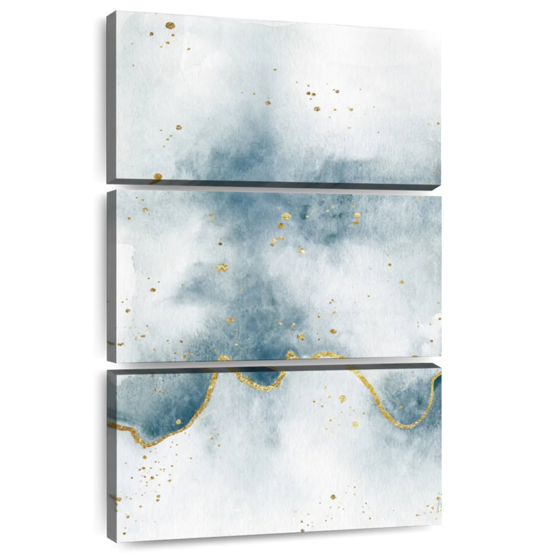 Avery Flow With Gold II, 65" H x 42" W