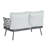 Mariano Steel Loveseat And Table-830765814