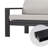 Caputo 84" Aluminum Patio Sofa with Light Gray Cushions