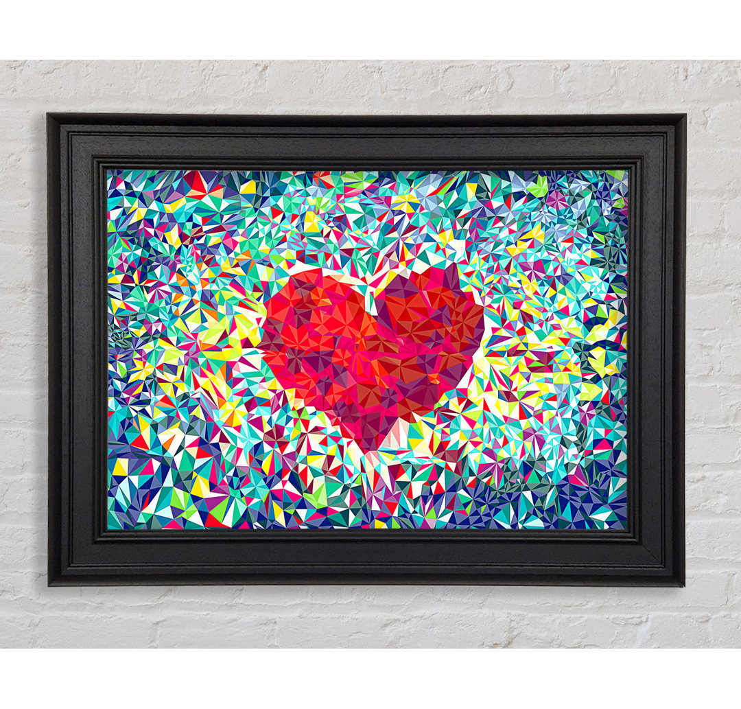 Love Heart Glass - Einzelner Bilderrahmen Kunstdrucke