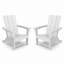 Ensemble de 2 chaises d'extérieur pliables en PEHD Adirondack-60429565