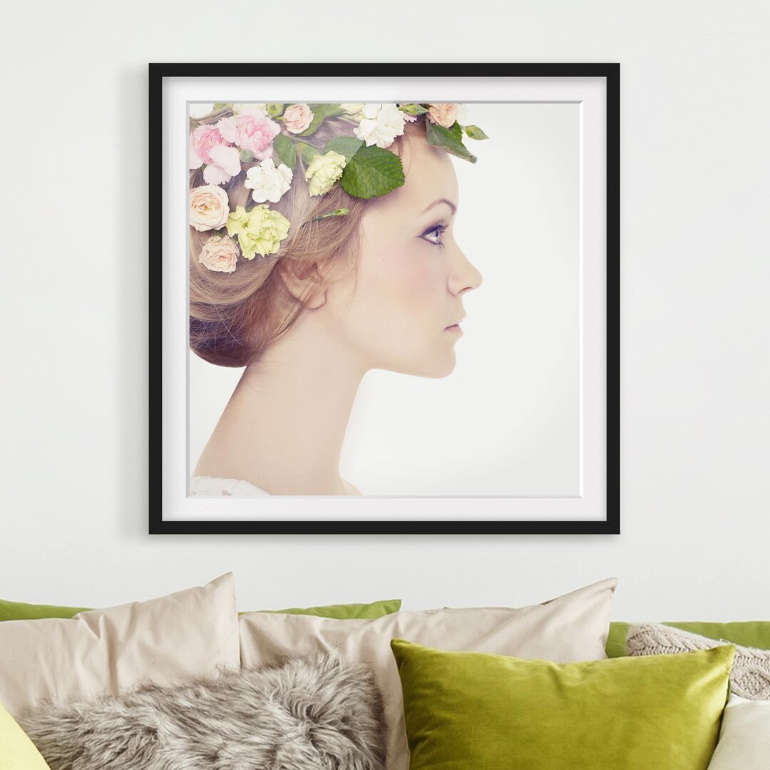 Gerahmtes Papierbild Prinzessin Rosenrot