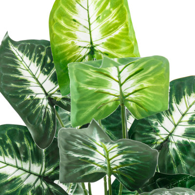 Fausse plante 15 '' Philodendron Taro en pot