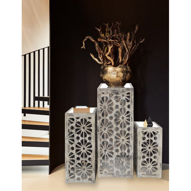 Van Reipen Mirrored Glass Top Nesting Tables