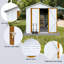 6X4 Ft Outdoor Storage Sheds Apex Roof White+Yellow