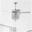 Chaîne de 52 po pour ventilateur de plafond en cristal classique avec chaîne à 3 vitesses (haute, moyenne, basse), 5 pales réversibles pour le salon, la salle à manger, la chambre à coucher, la salle familiale, chrome, 3PCS * E12 (sans ampoule inclu