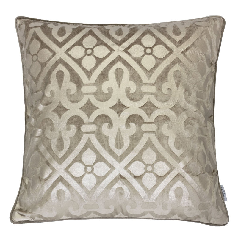 Trumbull Godines Velvet Throw Pillow, Mocha