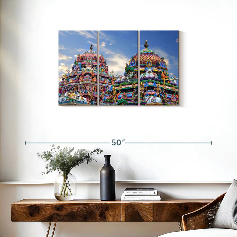 Temples indous Adella Gopuram, H 20 po x l 33 po