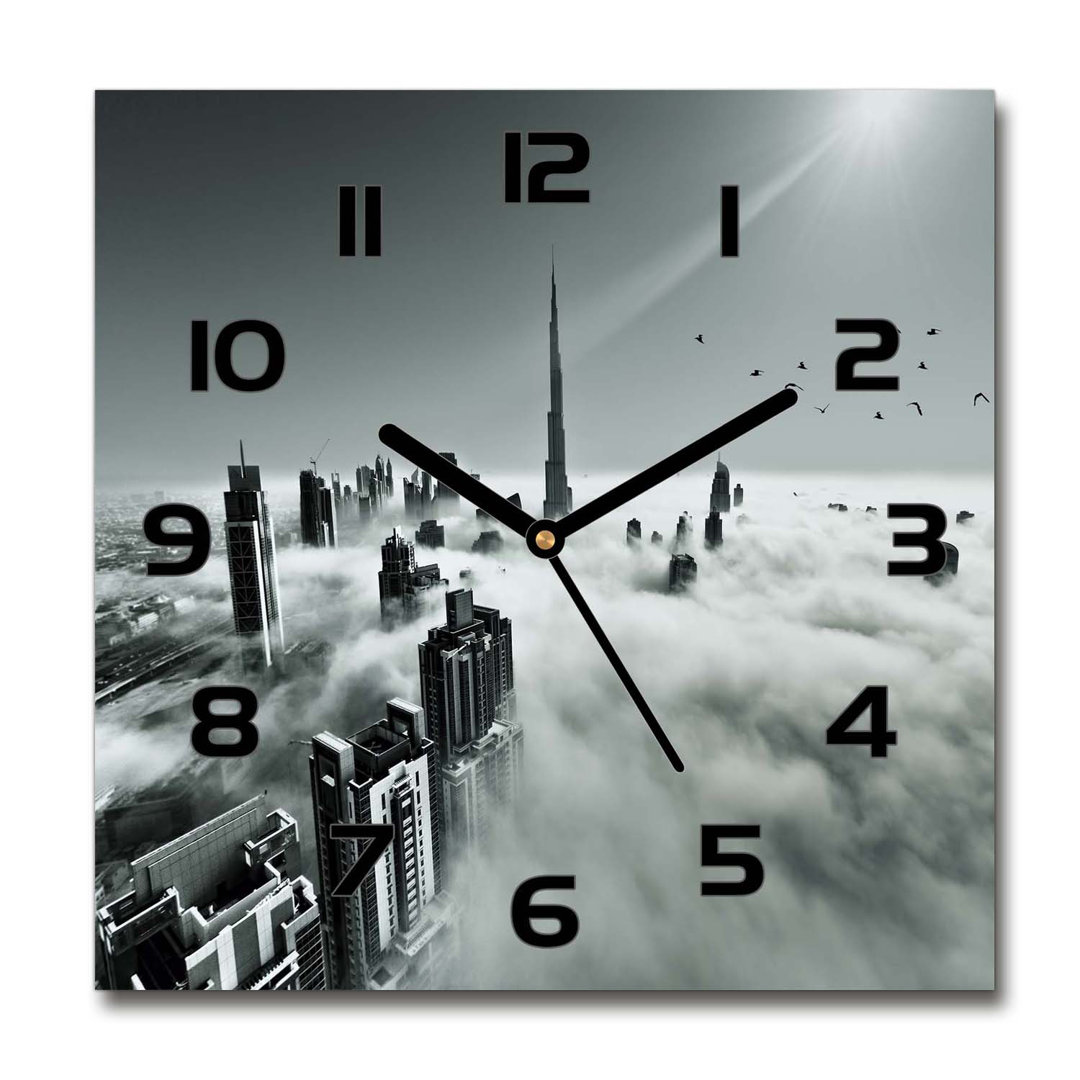 Analoge Wanduhr Fog over Dubai 60 cm Geräuschlos