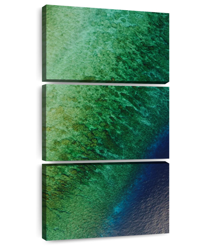 Vue sur l'océan aux Maldives, H 52 po x l 24 po