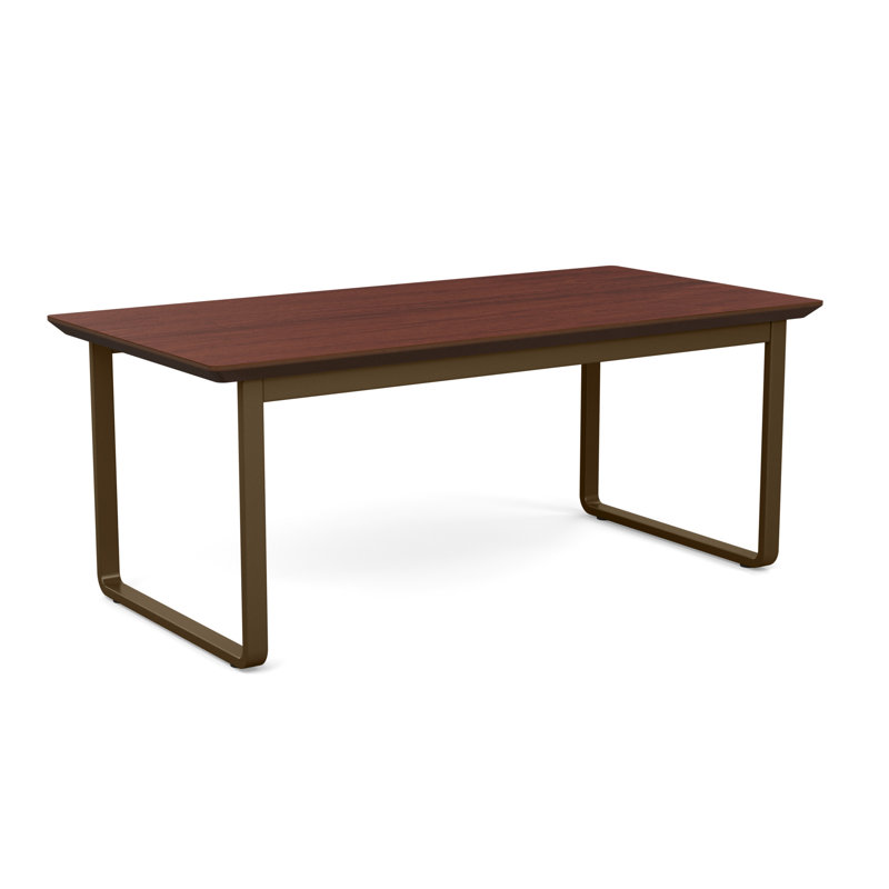 Table basse en métal Gansett, Acajou Chelsea, Bronze