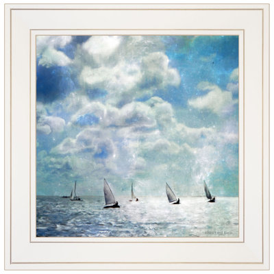 «Sailing White Waters», impression encadrée d'art mural pour salon par Bluebird Barn Group