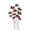 Décoration murale florale rose en métal avec tiges de cuivre, 19 po x 2 po x 38 po