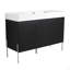 Meuble-lavabo autoportant 48 po avec lavabo en résine, armoire de rangement avec portes à fermeture douce (ensemble KD)