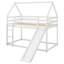 Lit simple superposé avec glissade et échelle, blanc-1038816324