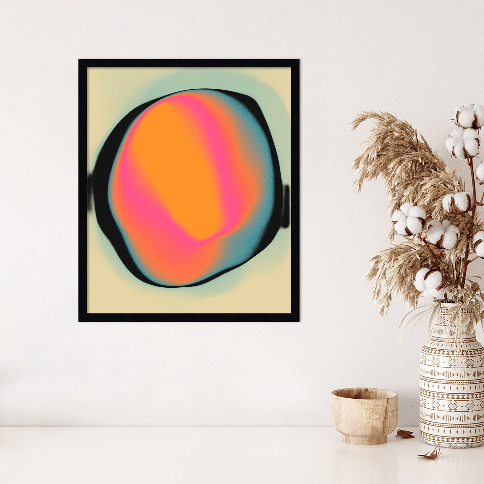 Ghost 2 by Jazzberry Blue, Black, 25" H x 21" W x 1" D
