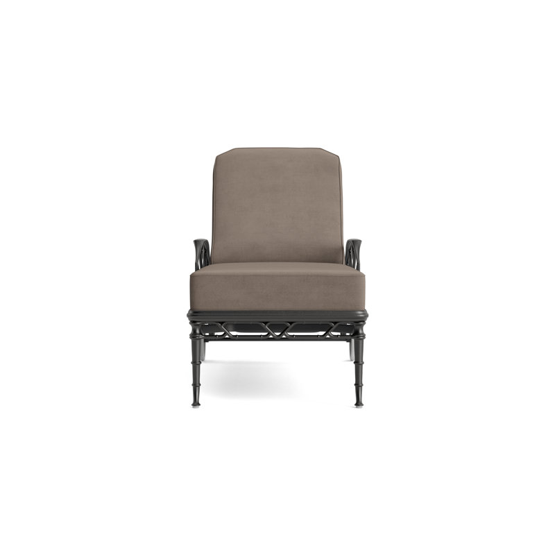 Calcutta Outdoor Chaise Lounge, Textured Pewter, Fusion Charcoal