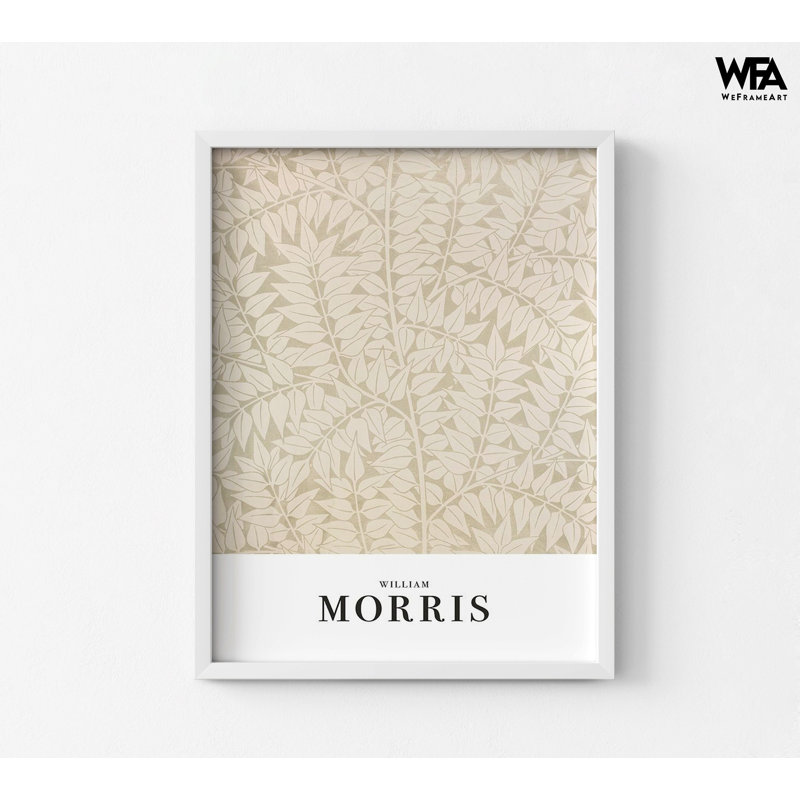 Branche, art mural Nature, Reproduction encadrée avec passe-partout, H 24 po x l 18 po, Blanc