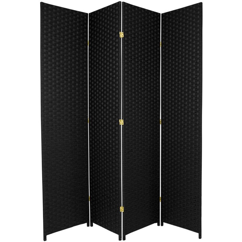Amitis 7 pi. Cloison haute pliable en fibre tissée, Noir, 4, H 84 po x l 78 po x P 1 po