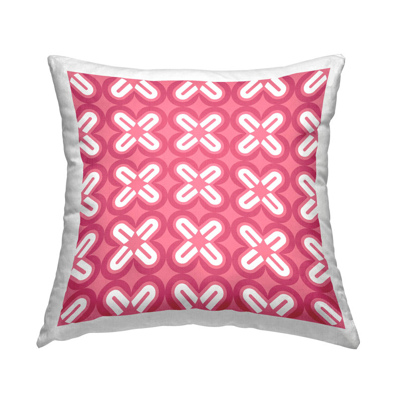 Housse et insert de coussin décoratif en polyester, Rose