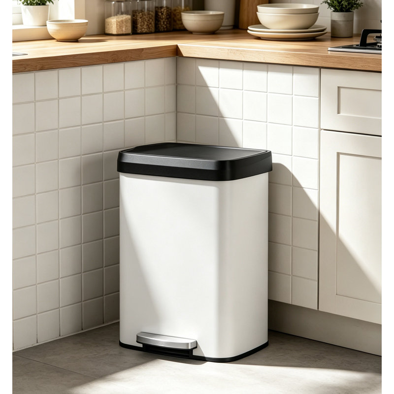 Recycling Bin, White
