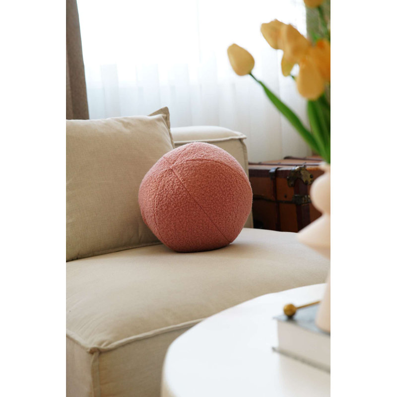 Eco-Friendly Square Cushion, Pink, 7.9 x 7.9 x 7.9 inches | 75% Recycled Polyester & 25% Polyester, Silicone Filling | Machine Washable at 68°F | Perfect for Home Decor, Comfort, and Sustainability