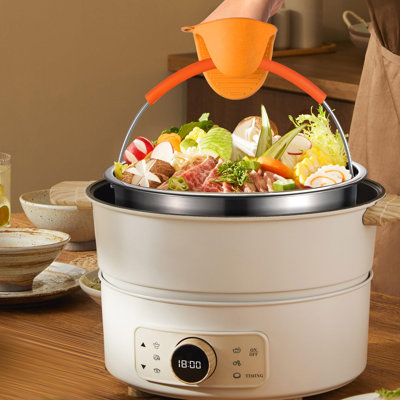 Panier à légumes pour accessoires de casseroles instantanées de 6 et 8 pte, passoires et passoires, passoire en métal pour la cuisson du brocoli, des œufs, des pâtes, du quinoa, (orange)